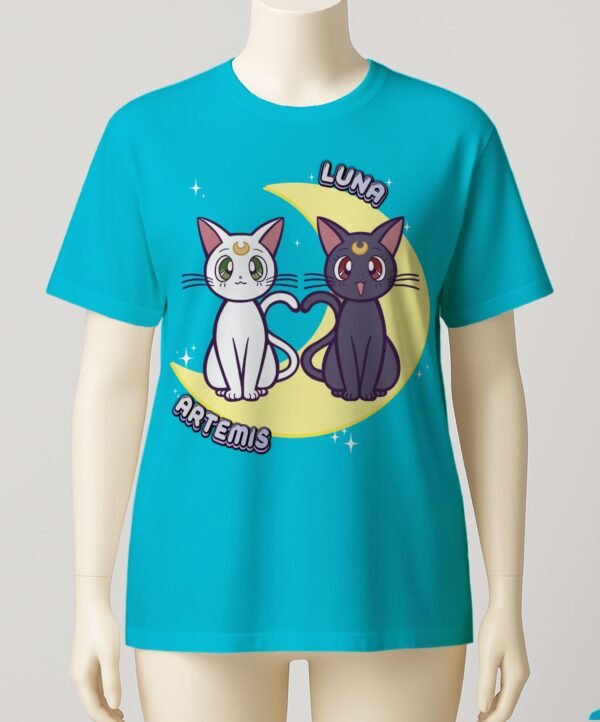 Sailor Moon Luna and Artemis t-shirt S to 7XL