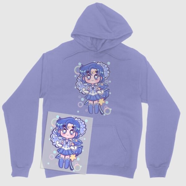 mercury-hoodie Sailor Moon Chibi DTF Transfer Sheet A5 | Kawaii Anime Heat Press Iron On