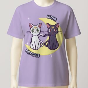 Luna and Artemis t-shirt all-over print unisex soft-touch tee