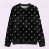 skull pattern sweatshirt black all-over kawaii skull print unisex