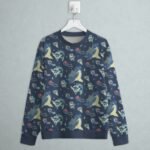 water type Pokemon sweatshirt all-over pattern navy Lapras Vaporeon Piplup