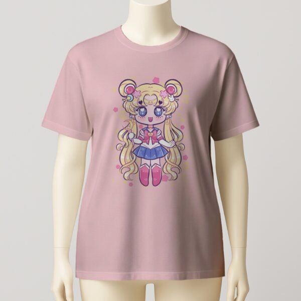 tee-mannequin-w-fr-sailormoon Sailor Moon Chibi DTF Transfer Sheet A5 | Kawaii Anime Heat Press Iron On