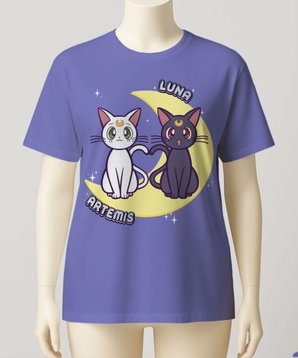 Sailor Moon Luna and Artemis t-shirt S to 7XL