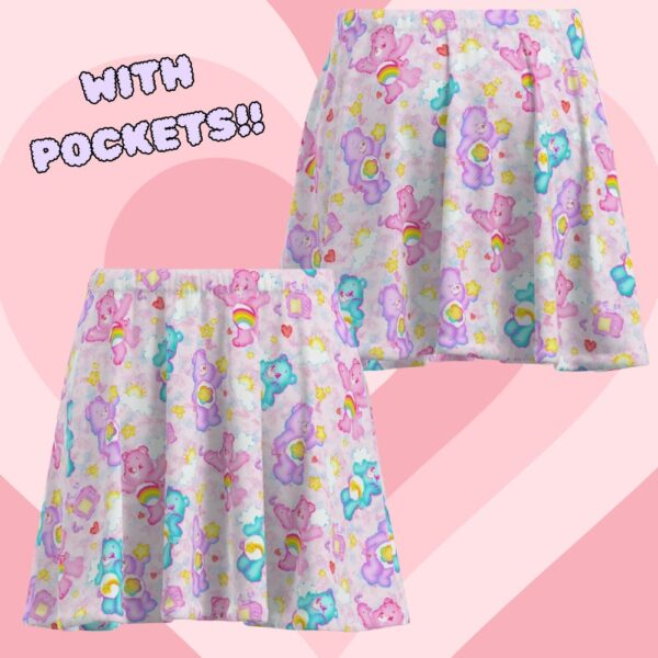16 Care Bears Skirt Pink | Short Skirt With Pockets | S to 6XL