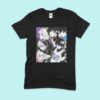 Blue Lock t-shirt in black with anime character graphic print, unisex classic fit