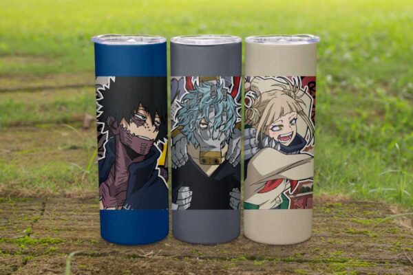 My Hero Academia Tumbler 20oz | Skinny Stainless Steel with Straw | Multiple Designs