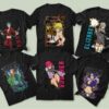 Seven Deadly Sins t-shirt in black with anime character graphic print, unisex classic fit flat lay
