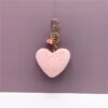569426793 Heart Shaped Keychain – Plush Imitation Mink Fur Bag Charm | 11 Colours