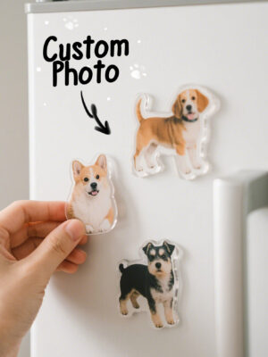 custom photo fridge magnet contour cut design