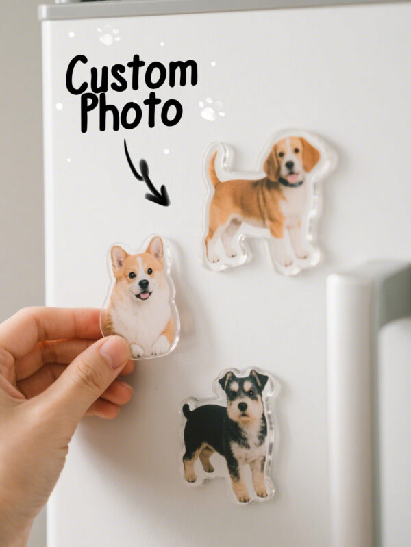 custom photo fridge magnet contour cut design