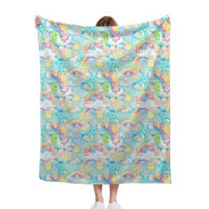Blanket-carebears care bears fleece blanket pastel cute throw design