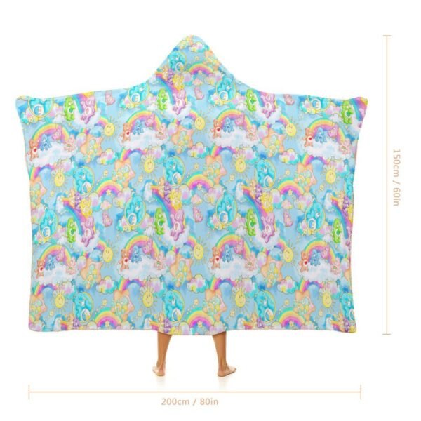 Care Bears Hooded Blanket Cloak – Ultra-Soft Cosy Throw - 3 Sizes