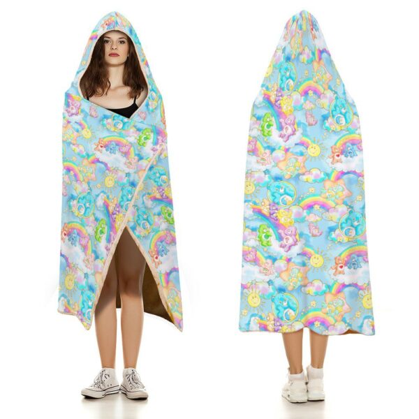 Care Bears Hooded Blanket Cloak – Ultra-Soft Cosy Throw - 3 Sizes