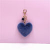569426799 Heart Shaped Keychain – Plush Imitation Mink Fur Bag Charm | 11 Colours