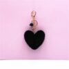 569426803 Heart Shaped Keychain – Plush Imitation Mink Fur Bag Charm | 11 Colours