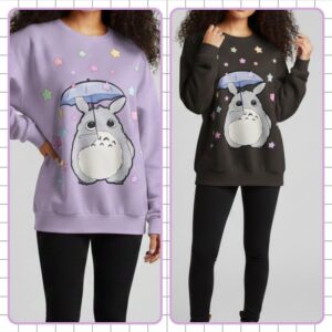 totoro sweatshirt star rain design