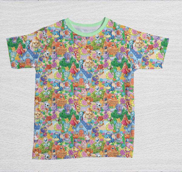 animal crossing kids t-shirt pattern design