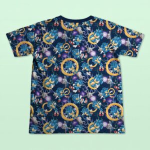 sonic pattern kids t shirt all over print