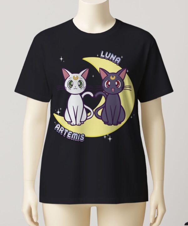 Luna and Artemis t-shirt-black Luna and Artemis t-shirt all-over print unisex soft-touch tee