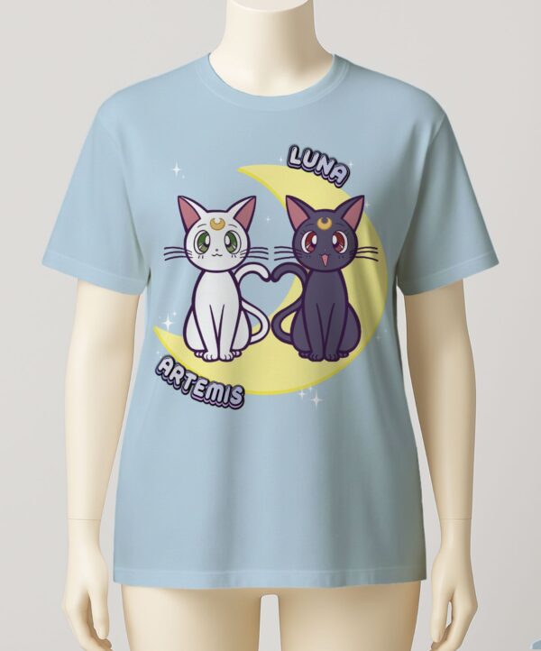 Luna and Artemis t-shirt-chambray Luna and Artemis t-shirt all-over print unisex soft-touch tee