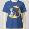 Luna and Artemis t-shirt-neonblue Luna and Artemis t-shirt all-over print unisex soft-touch tee