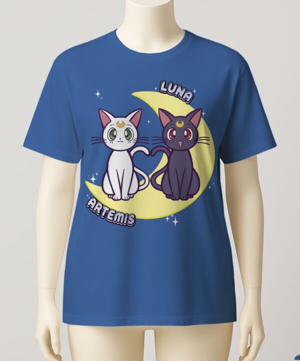 Luna and Artemis t-shirt-neonblue Luna and Artemis t-shirt all-over print unisex soft-touch tee