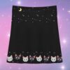 Lunaartkneeskirt1 Luna and Artemis Skirt – High-Waisted Knee Length Print Skirt | S to 7XL
