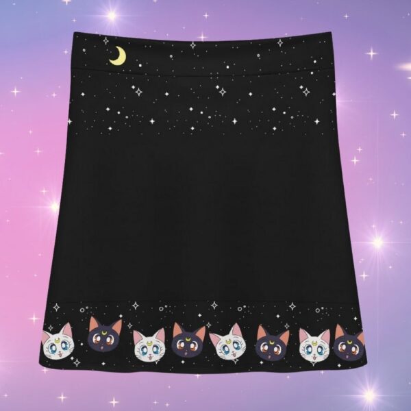 Lunaartkneeskirt1 Luna and Artemis Skirt – High-Waisted Knee Length Print Skirt | S to 7XL