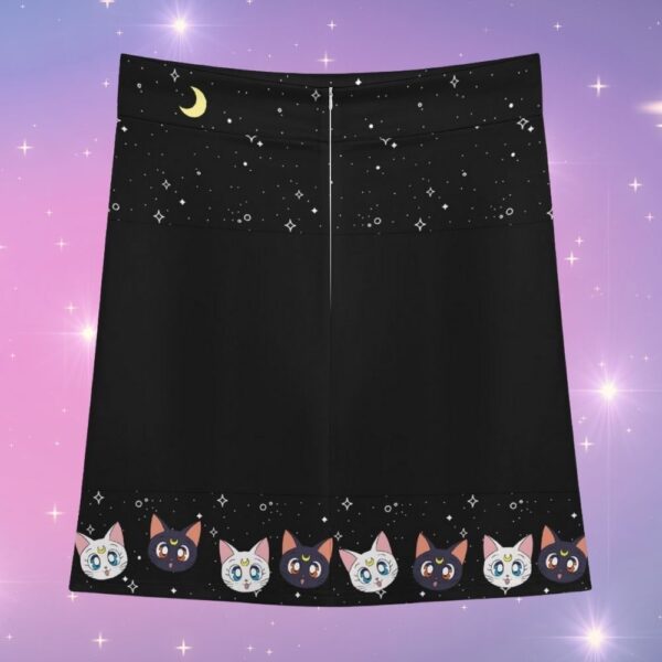 Lunaartkneeskirt2 Luna and Artemis Skirt – High-Waisted Knee Length Print Skirt | S to 7XL