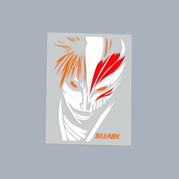 Bleach anime mix DTF transfer sheet A5 featuring Ichigo Kurosaki Ulquiorra and Grimmjow in bold graphic style