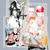 Bleach anime mix DTF transfer sheet A5 featuring Ichigo Kurosaki Ulquiorra and Grimmjow in bold graphic style