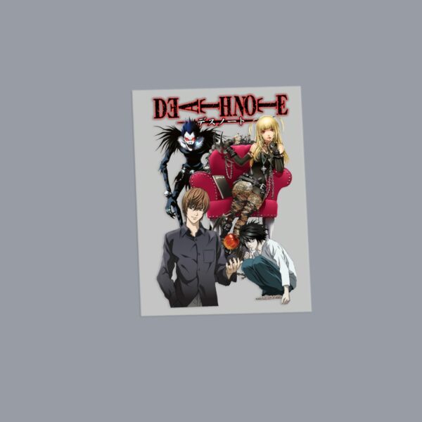 a5dtftransfer-sheet-deathnote (2) Death Note Anime Mix DTF Transfer Sheet A5 | Anime Iron On Heat Press Fabric