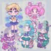 Sailor Moon Chibi Design DTF Transfer Sheet A5 | Kawaii Anime Heat Press Iron On
