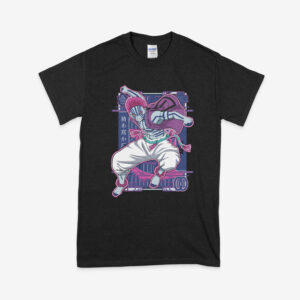 Akaza Demon Slayer t-shirt in black with anime character graphic print, unisex classic fit