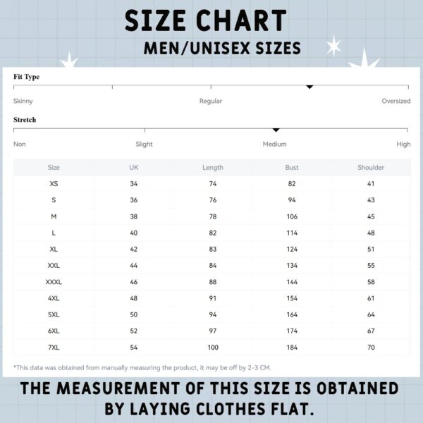 aopunisextee-uk unisex t-shirt uk size chart
