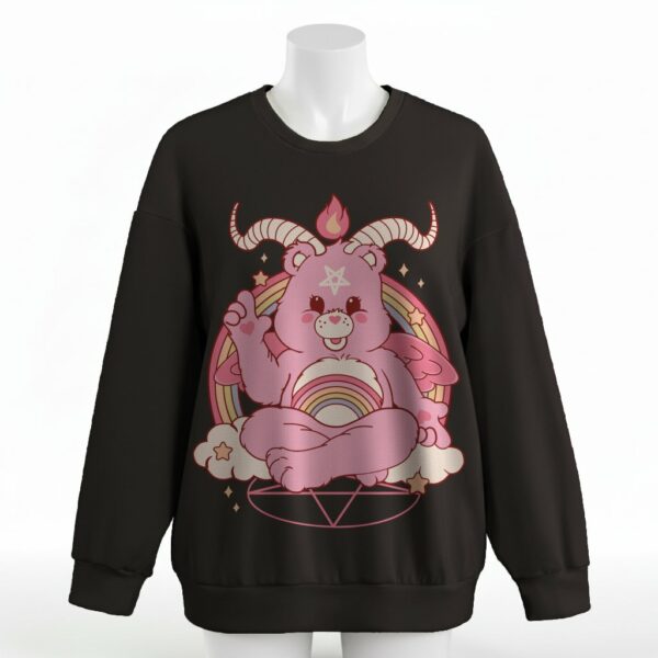 Care Bear Baphomet Sweatshirt – Pastel Goth Unisex S–6XL | Various Colours