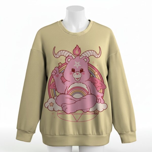 Care Bear Baphomet Sweatshirt – Pastel Goth Unisex S–6XL | Various Colours