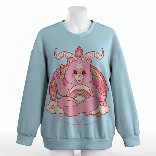 Care Bear Baphomet Sweatshirt – Pastel Goth Unisex S–6XL | Various Colours