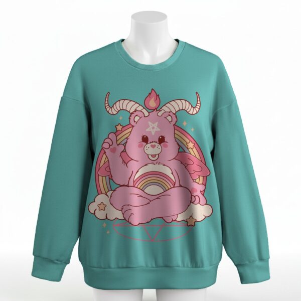 Care Bear Baphomet Sweatshirt – Pastel Goth Unisex S–6XL | Various Colours