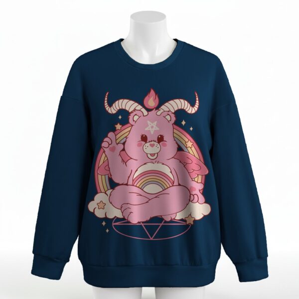 Care Bear Baphomet Sweatshirt – Pastel Goth Unisex S–6XL | Various Colours