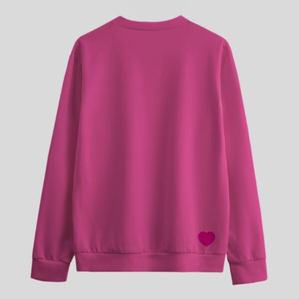 Bimbo unisex hot pink sweatshirt with relaxed oversized fit, drop shoulder sleeves, sizes XS to 6XL