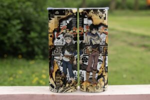 anime tumbler black clover print
