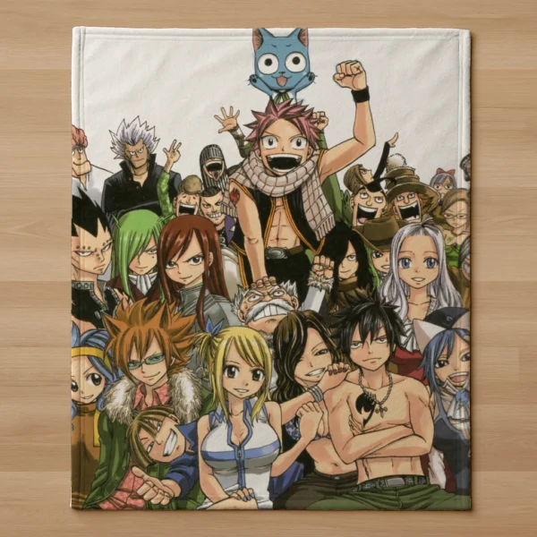blanket-fairytail fairy tail fleece blanket soft throw anime design