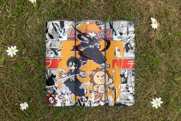 bleach 20oz skinny tumbler anime design