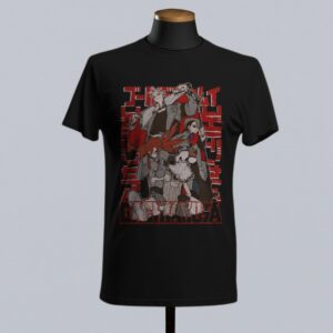 Gachiakuta anime t-shirt in black with bold character graphic print, unisex relaxed fit