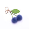 blue cherry cute cherry keychain soft faux fur plush charm