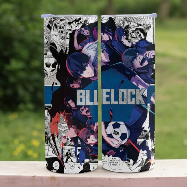 Blue Lock Tumbler 20oz | Skinny Stainless Steel with Straw | Multiple Designs