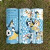 Bluey 20oz skinny stainless steel tumbler with straw and lid featuring Bluey characters