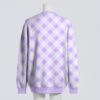 Pastel Purple Argyle Cardigan – Unisex Relaxed Fit S–7XL