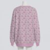 Pink sakura cherry blossoms unisex knit cardigan front view, delicate petal pattern, relaxed fit S-7XL